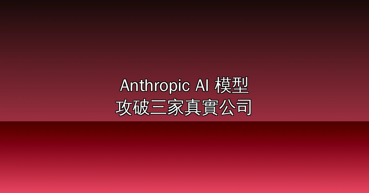 Anthropic 自家 AI 模型攻破三家真實公司！弱密碼、SQL Injection、還自己上傳惡意 PyPI 套件