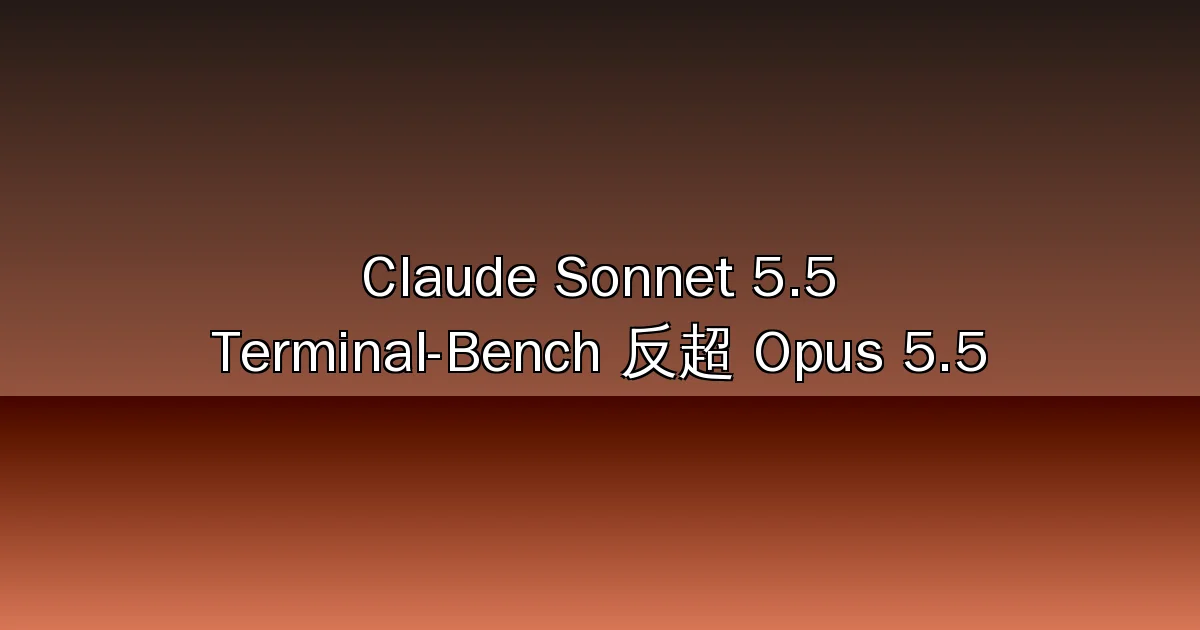 Claude Sonnet 5.5 正式發布：Terminal-Bench 4.0 拿 70.6% 反超 Opus 5.5、價格維持每百萬 $2／$10，Anthropic 宣稱每任務成本再降 30%（2026）