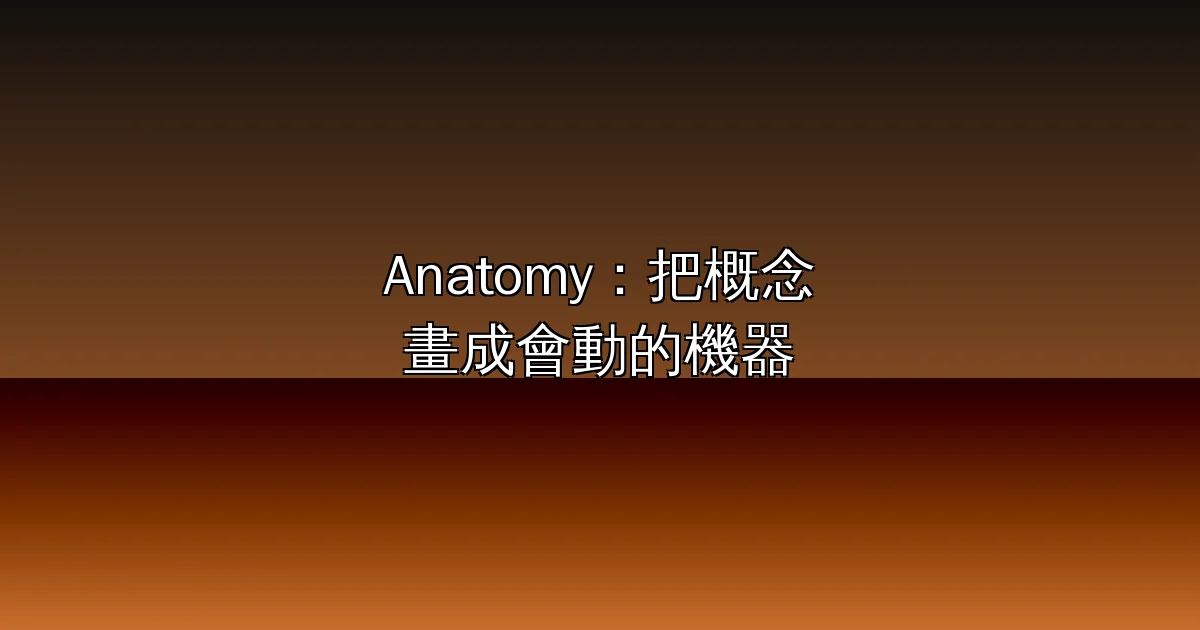 Anatomy 完整解析 2026：8 天衝上 1.4 萬星的 Claude Skill——把抽象概念「做成一台會動的等角機器」，附 8 個範例、驗證機制與限制
